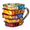 Stacking books2, variant on Decorative Book Stack Coffee Mug, 12.5×8.5×7.5cm Artistic Resin Coffee Cup, Colorful Painted Novelty Tea & Coffee Glass-Style Cup for Home Office Desk Decor & Daily Drinkware