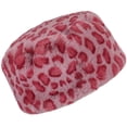 thumbnail image 2 of Gustave Leopard Print Faux Fur Hats for Women Cossack Russian Style Warm Hat Winter Fluffy Hat Thick Ski Beanie Cap "Pink", 2 of 6