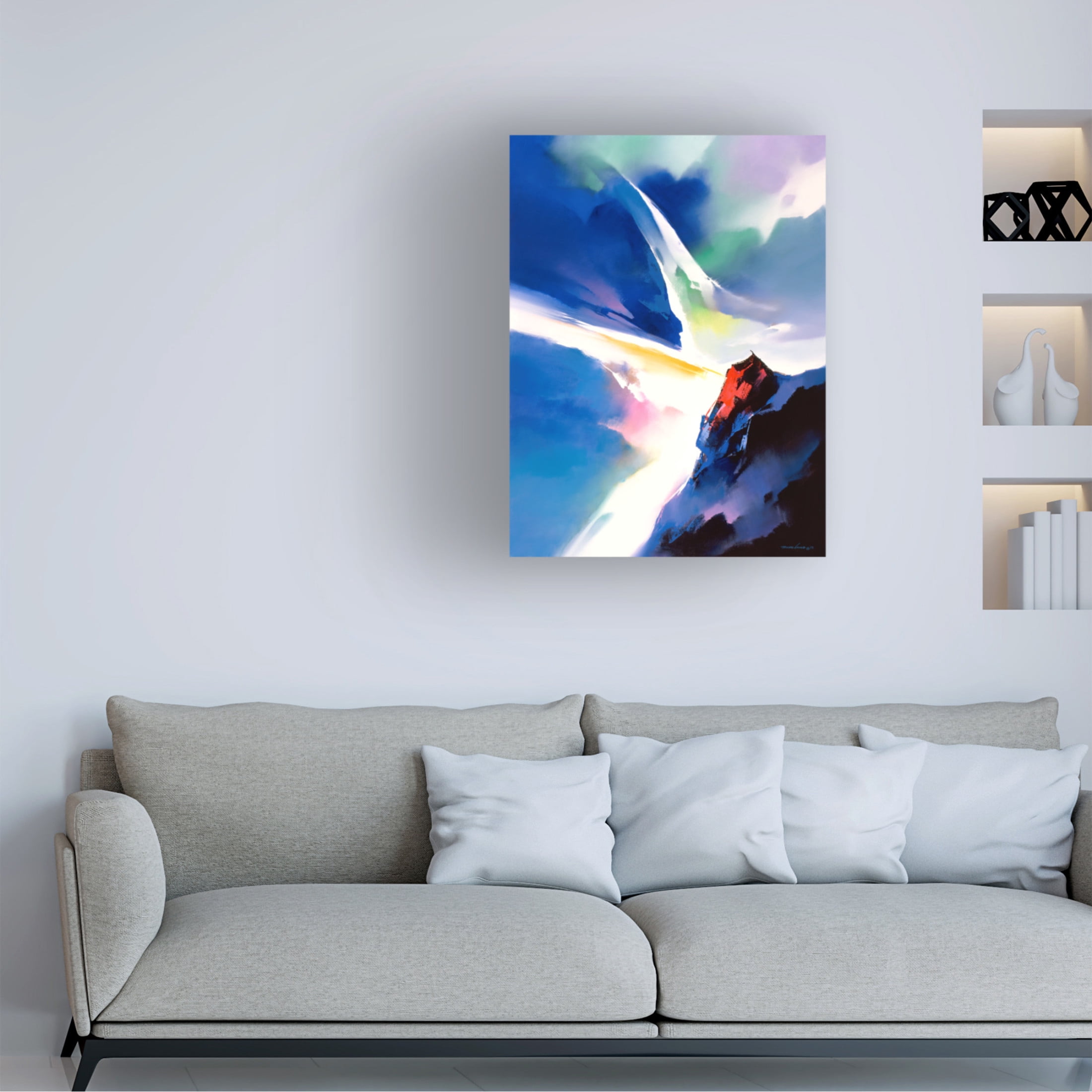 Canvas Wall Art - Thomas Leung 'Convergence' Wall Art for Living Room, Bedroom, or Office Décor by Trademark Fine Art - 18 x 24 Inches