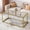 Gold, variant on Glass Coffee Table Modern Coffee Tables Simple Rectangular Center Table with Open Space for Living Room Home Office,39.3 x 19.7 x 17.7Inches, Gray Black