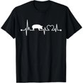 thumbnail image 1 of Camiseta Divertida de Corazón con Electrocardiograma y Válvula de Cerdo - Regalo Original para Mujer, 1 of 7