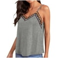 thumbnail image 2 of Aueoeo Tank Top Woman Black Tank Top Woman Cami V Neck Tank Tops for Women Loose Fitted Flowy Spaghetti Strap Camisole Boho Embroidery Summer Tunic Tops Casual Sleeveless Shirts Blouse Plus Size, 2 of 3