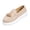 Khaki_027, variant on Domuza Women’s Tassel Platform Loafers, Slip On Canvas Wedge Walking Shoes Non-Slip Casual Daily Footwear Khaki 10(EU-43)