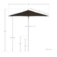 thumbnail image 5 of California Umbrella Venture 7.5' White Market Umbrella in Mocha, 5 of 5