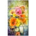 thumbnail image 2 of Gerbera Blanche Rose Rouge et Tulipes - Impression sur Toile Florale, 2 of 3