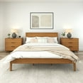 thumbnail image 2 of Plank+Beam Duo Solid Wood King Bed Frame with Panel Headboard , No Box Spring Needed, Pecan, 2 of 8