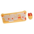 thumbnail image 1 of Teclado y ratón inalámbricos, teclado inalámbrico de desegio de teclado colorido flotante con receptor usb para laptop, 1 of 7