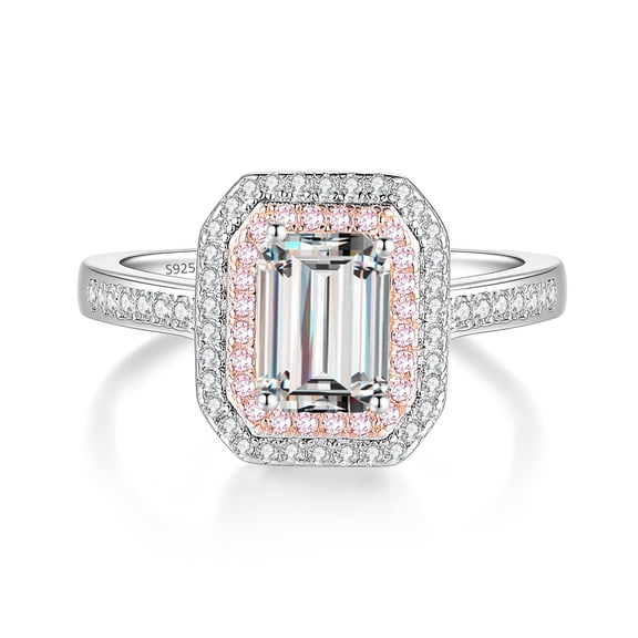 Apaison 1 Carat Moissanites Eternity Wedding Rings for Women - Bridal Engagement 925 Sterling Silver Sparkling Jewelry Gift
