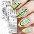 thumbnail image 3 of 4pcs Flower Nail Stamping Plate Leaf Plants Nail Stamper Floral Wreath Nails Arts Stencil DIY Rose Tulip Nails Print Stencils, 3 of 7