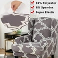 thumbnail image 3 of SHANNA Wingback Chair Slipcovers 2-Piece Stretch Fabric Wing Chair Cover with Cushion Cover Armchair Sofa Furniture Protector, 3 of 9