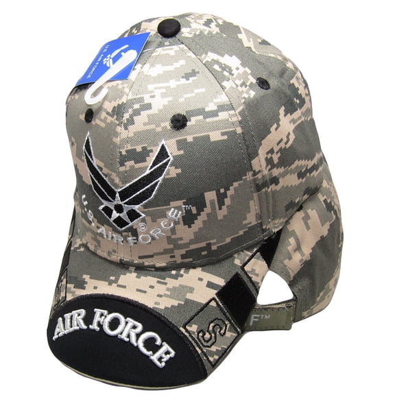 Air Force ACU Camouflage Camo Black USAF Wings Embroidered Cap Hat CAP603UC