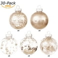 thumbnail image 4 of Sea Team Bolas de Navidad decorativas de plástico transparente inastillable de 60 mm/2,36 pulgadas, juego de bolas de Navidad decorativas con decoraciones delicadas rellenas (30 unidades, champán), 4 of 4