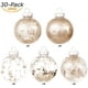 thumbnail image 4 of Sea Team Bolas de Navidad decorativas de plástico transparente inastillable de 60 mm/2,36 pulgadas, juego de bolas de Navidad decorativas con decoraciones delicadas rellenas (30 unidades, champán), 4 of 4
