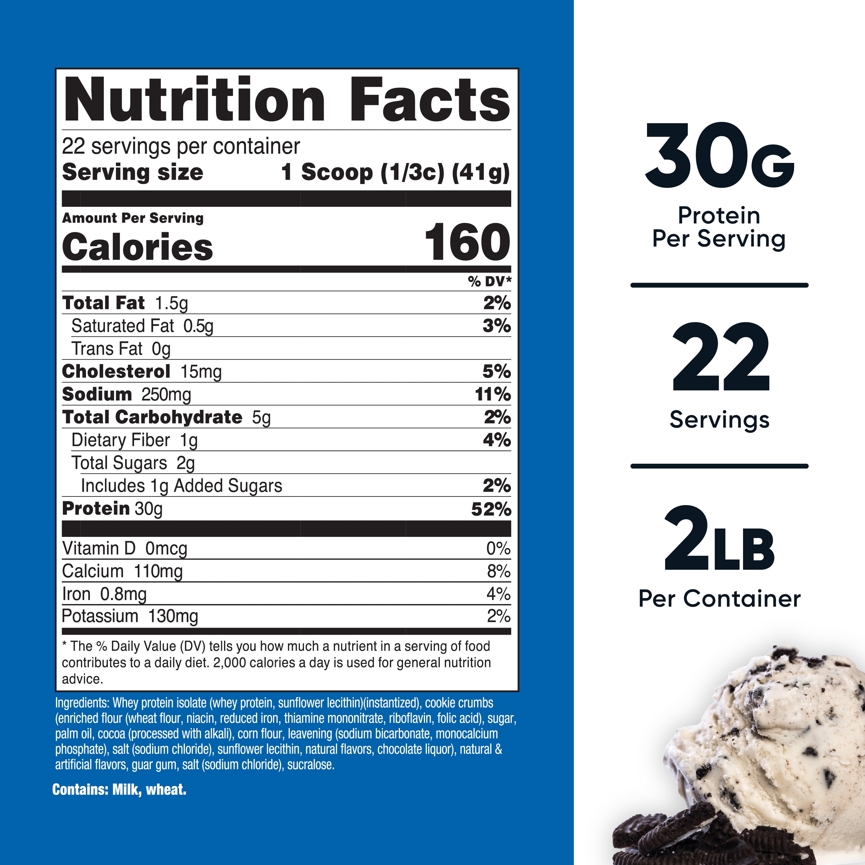 Nutricost Whey Protein Isolate Powder (Cookies N Cream, 2 Pounds)