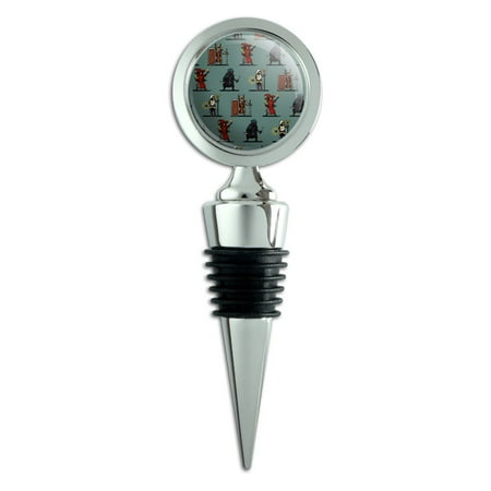 

8-Bit Pixel Heroes RPG Pattern Wine Bottle Stopper