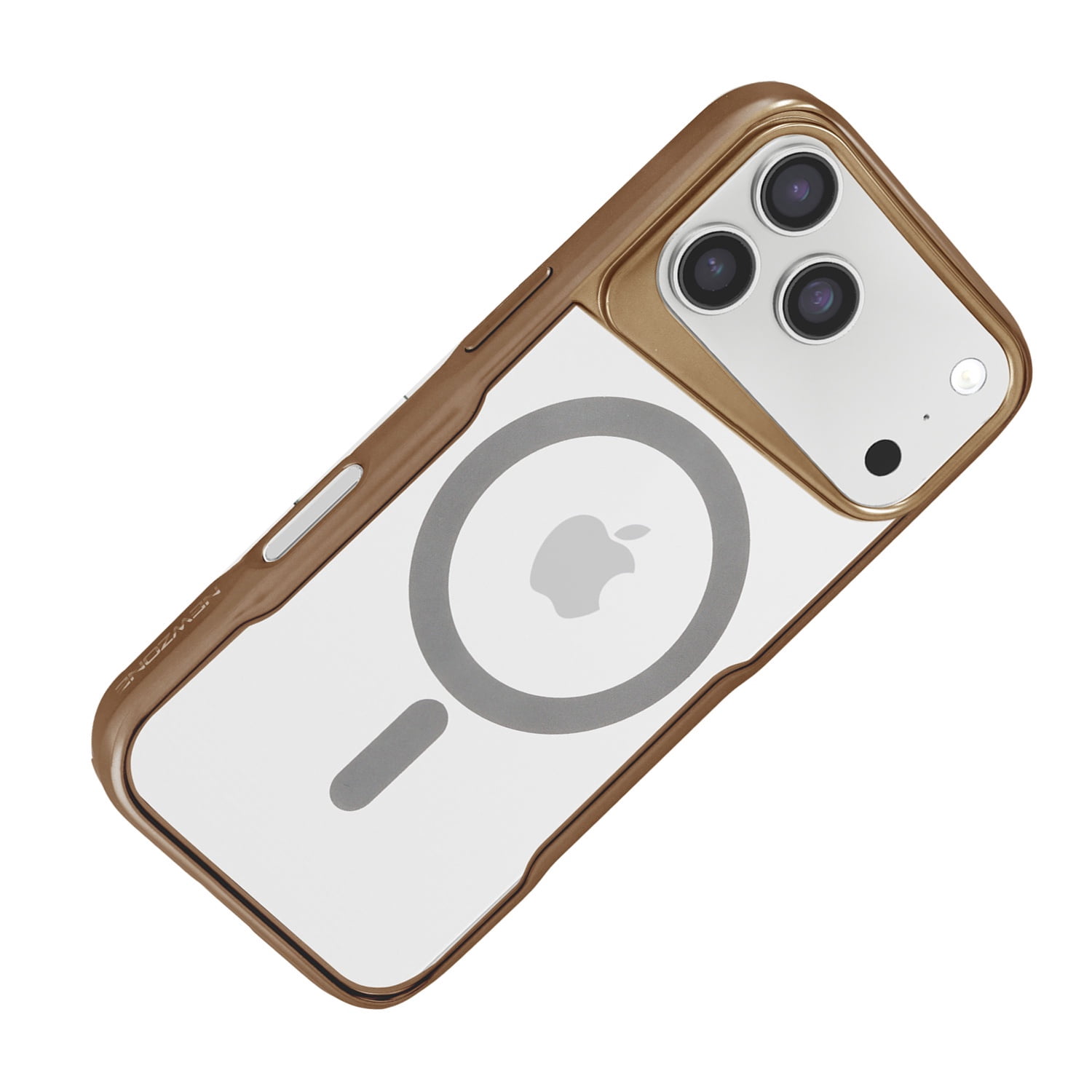 Transparent Slim Magnetic Cover for iPhone 17 Pro Max - Gold
