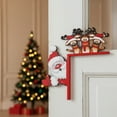 thumbnail image 4 of MOMOJIA Christmas Wooden Door Hangings Santa Reindeers Carving Wall Ornament For Indoor Outdoors Holiday Season Home Decoration Easy Installation, 4 of 6