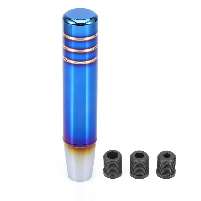 Coche Cambios Palancas Kit con 3 Adaptadores 17.5cm Azul Plateado Unique Bargains perillas de cambio de marchas automotrices