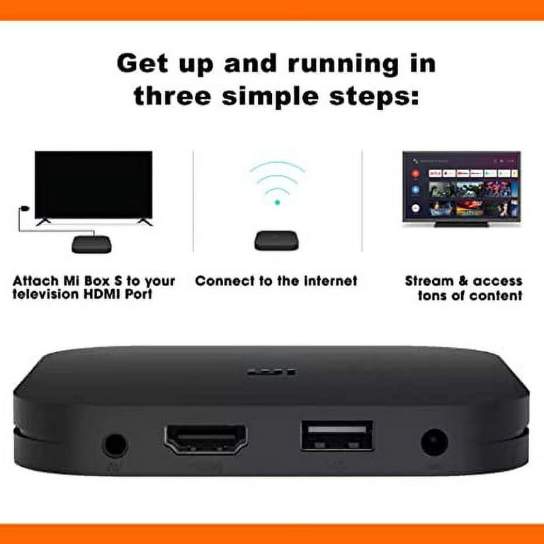 Xiaomi Mi Box S 4K HDR Streaming Media Player with Remote Control Google & Voice Assistant, Black