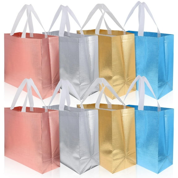 LEORX Paper Valentines Day Tote Bag Pouches Spunlace Non-woven Fabric 8-Pcs