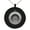 Black, variant on Stainless Steel Mayan Quetzalcoatl Headdress Rune Engraved Small Medallion Circle Charm Pendant Necklace