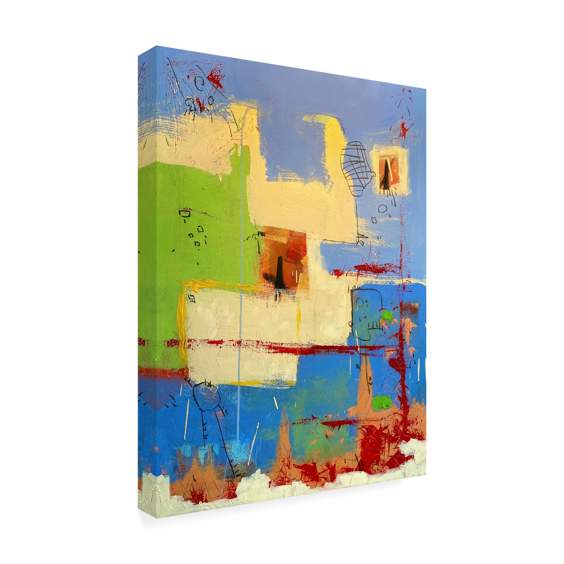 Canvas Wall Art - Randy Noble Fine Art 'Seeking Treasure' Wall Art for Living Room, Bedroom, or Office Décor by Trademark Fine Art - 18 x 24 Inches