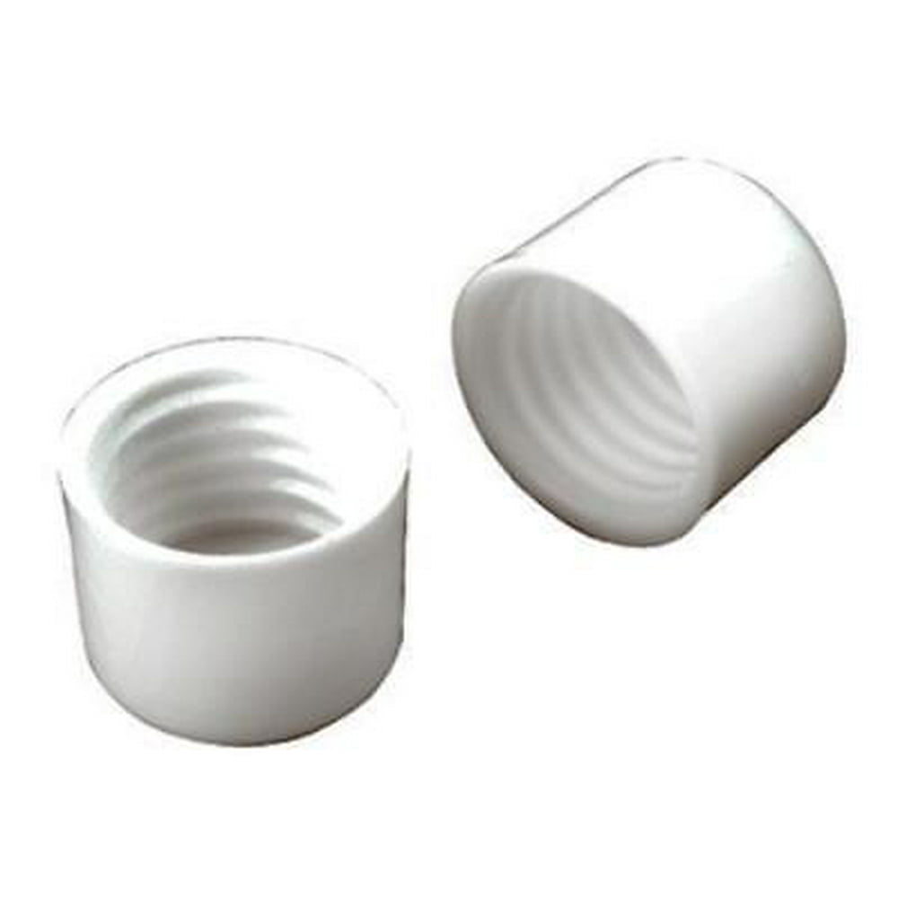 10PK Closet Pro Pair White Regular Duty Pole End Cap Plastic Walmart