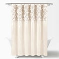 thumbnail image 6 of Lush Decor Lillian Solid Shower Curtain, 72x72, Beige, Single, 6 of 11