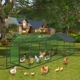 thumbnail image 2 of Large Metal Chicken Coop, Walk-in Chicken Runs with Waterproof and Anti-UV Cover, Spire Roof Hen House for Outdoor and Backyard, Farm, Duck Rabbit Cage Poultry Pen, 2 of 8