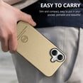 thumbnail image 4 of Designed for iPhone 16 Classic Case, Slim Leather Luxury Business PU Non-Slip Texture Grip Shockproof Bumper Protective Phone Cover Men Women For iPhone 16,Khaki, 4 of 8