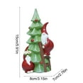 thumbnail image 3 of Christmas Tree Tabletop Decorations, Small Christmas Trees with Lights Lighted Tree Figurine Battery Operated for Office Home Holiday Decoration (Green), 3 of 6