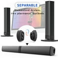 thumbnail image 4 of Bt BS-36 Detachable Long Speaker Home Outdoor TV Computer Echo Wall BT Audio Metal Speaker Mesh Bezel-less Design Compatible with Multiple Devices 2000mAh Battery, 4 of 7