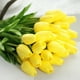 1Pc PU Fleur de Tulipes Artificielles pour la Maison Décoration de Mariage Lait Blanc – image 5 sur 8