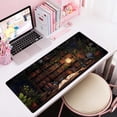 thumbnail image 6 of Desk Mat Forest Library Book Mouse Pad Big Vintage Aesthetic Desk Pad Flower Plant Black Extended Mouse Pad Large Gaming Mousepad XXL Keyboard Mouse Mat Desktop Mat Women Office Desk 31.5 X 11.8 in, 6 of 6
