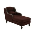 thumbnail image 7 of Chaise Lounge Chair Indoor, Upholstered Chenille Sleeper Sofa Bed with Wooden Armrests and Legs, Lazy Reading Chair Couch,  Bearing 500LBS, Red, 7 of 7