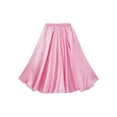 thumbnail image 5 of Miutii Kids Girls Ballroom Flamenco Dance Skirt Satin Swing Latin Salsa Belly Cha Cha Dance Skirts Pink 11-12, 5 of 6