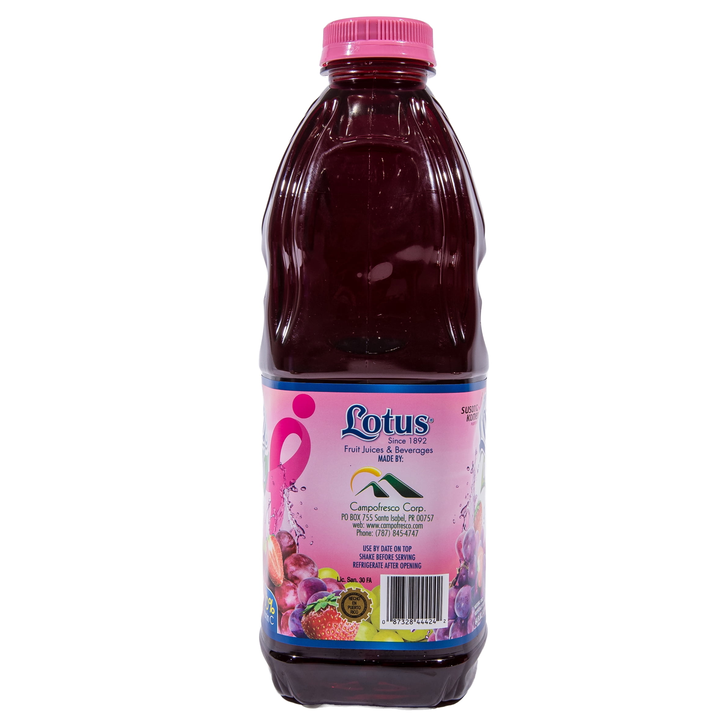 Lotus Grapeberry Cocktails PET Juice Beverage Plastic Bottle 64 fl oz