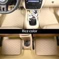 thumbnail image 4 of 4 Pieces Car Floor Mats Automotive and Rear Interior Liner Foot Pad Decorative Carpet Front Rear Decoration Washable Reusable Mat Beige, 4 of 9