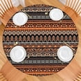 thumbnail image 2 of 44Inch Boho Chic Floral Round Tablecloth with Elastic Hem, Stretchable Cover Fits 38"-42" Tables, Wrinkle Resistant Decor, 2 of 7