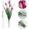 thumbnail image 7 of Morttic 8 Bundles Tulips Artificial Flowers,30 Heads Outdoor Artificial Tulip Faux Plastic Greenery Shrubs Plants UV Resistant for Easter Home Outside Garden Porch Window Decor, 7 of 7