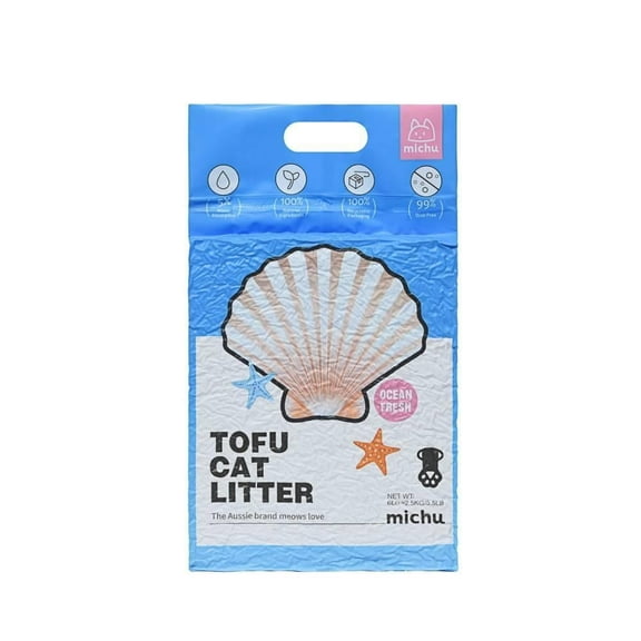 Michu Natural Clumping Tofu Cat Litter (Ocean Fresh)