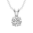 thumbnail image 2 of Lab Grown Diamond Pendant Necklace For Women | 0.50 Carat IGI Certified Round Shape FG-VS | Solitaire Pendant Necklace 14K White Gold | Quartze Split Bail, 2 of 8