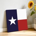 thumbnail image 3 of Canvas Wall Art, Blue Red White Texas Flag with Star, Framed Canvas Prints for Bathroom Kitchen, Minimalistic Geometric Stripe Gallery Wrapped Wall Decor for Home Office, Gifts, 10"x10" Ship Next Day, 3 of 9