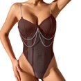 thumbnail image 1 of Gibobby Ropa interior mujer Liguero con Medias y Tanga Lingerie Set de Dormir Mujer Lenceria Mujer Talla Grande Mujer Sexy Bralette y Tanga Pijamas en Pareja(Café, M), 1 of 5