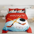 thumbnail image 2 of Homewish Ice Hockey Gamer 3-Piece Full Size Comforter Sets for Children Kids Teens,Ball Gaming Bedding Comforter Set,Sport Theme Lightweight Bedding Sets,Lightweight Room Decor,Reversible, 2 of 8