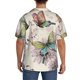 thumbnail image 3 of Fotbe Flying Butterflies-1 Camisa Estampada de Manga Corta para Hombre, Casual de Verano, Estilo Playero, Sin Arrugas-Small, 3 of 5