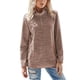 thumbnail image 4 of Sudadera con capucha para mujer Sudadera con capucha de color sólido Manga larga Cuello con cremallera Top suelto informal de otoño, Marrón, L sidaley AP003716-28, 4 of 7