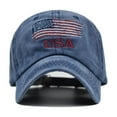 thumbnail image 2 of Danhjin American Flag Unisex Baseball Hat for Men and Women - USA Flag Mesh Snapback Flat Visor Cap, 2 of 5