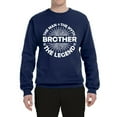 thumbnail image 2 of Wild Bobby, Brother Man Myth Legend Funny Dad, Father's Day, Unisex Crewneck Graphic Sweatshirt, Navy, Medium, 2 of 4