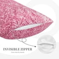 thumbnail image 3 of Zufioo Pink Glitter Print Double-sided Plush Pillow Cover,Decorative Pillow Protector without Pillow Core, Suitable for Sofa, Bedroom, Car-20"x30", 3 of 6